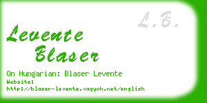 levente blaser business card